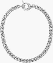 YOJ Cora Curb Chain Necklace In Silver