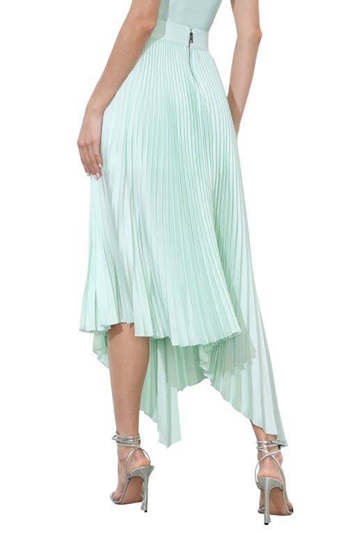Alice And Olivia Jenara Midi Skirt In Sea Spray