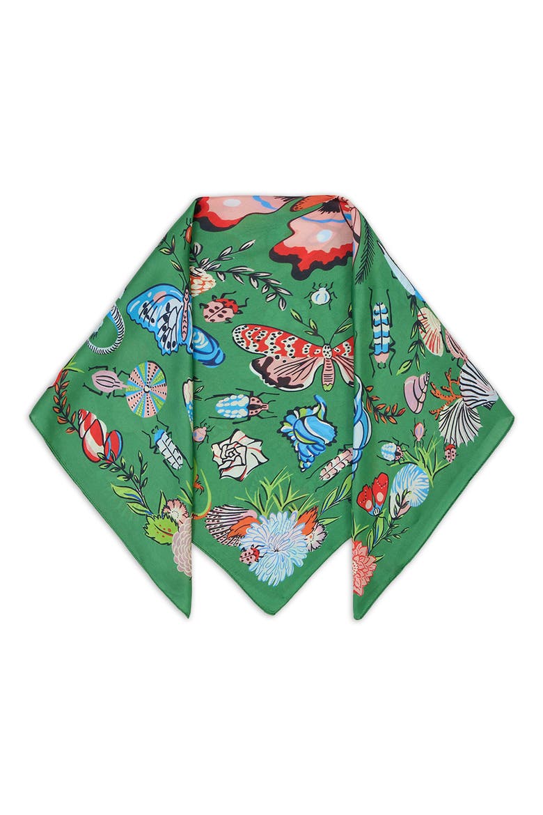 Motif Satin Bandana, Alternate, color, GREEN