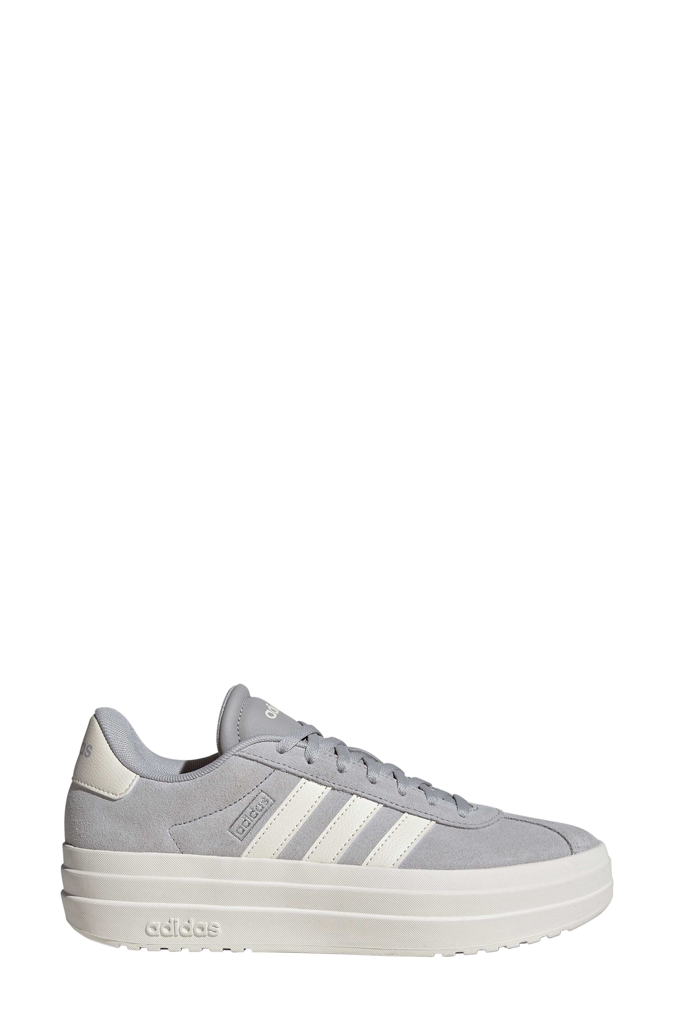 adidas VL Court Bold Sneaker, Alternate, color, Grey/ Off White/ White