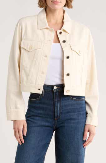 Alice + Olivia Chloe Relaxed Boxy Crop Denim Jacket