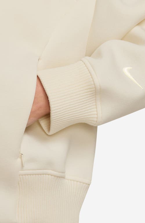 Nike Women's Sportswear Modern Fleece Oversize Destroyer Jacket In Neutral