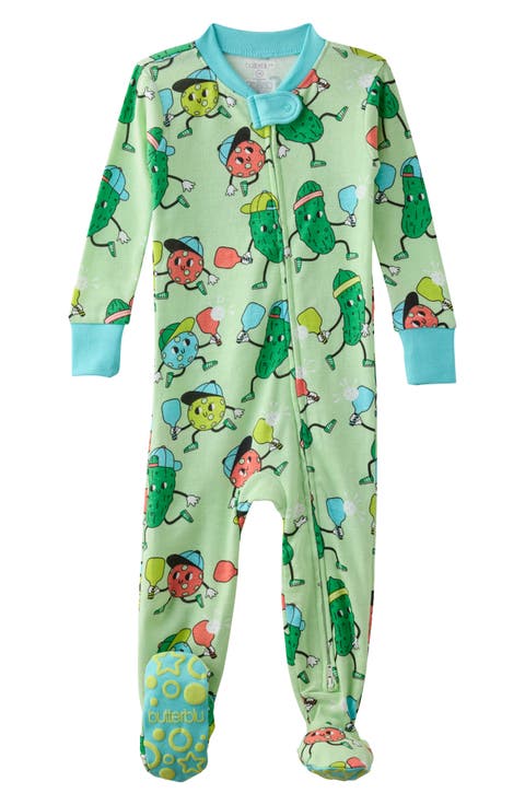 Cruz One-Piece Organic Cotton Footie Pajamas (Baby)