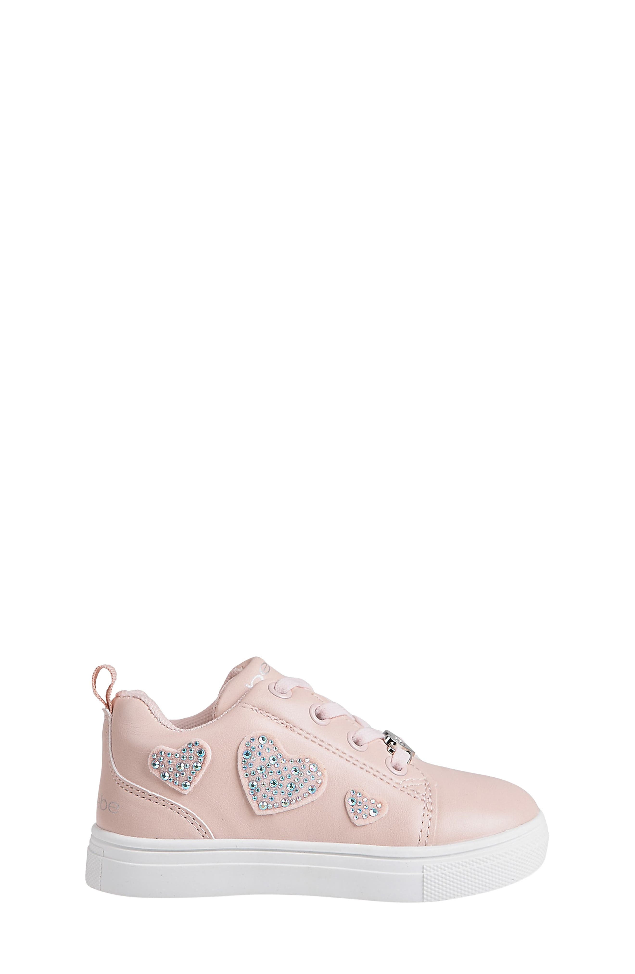 bebe Kids' Heart Sneaker, Alternate, color, Blush