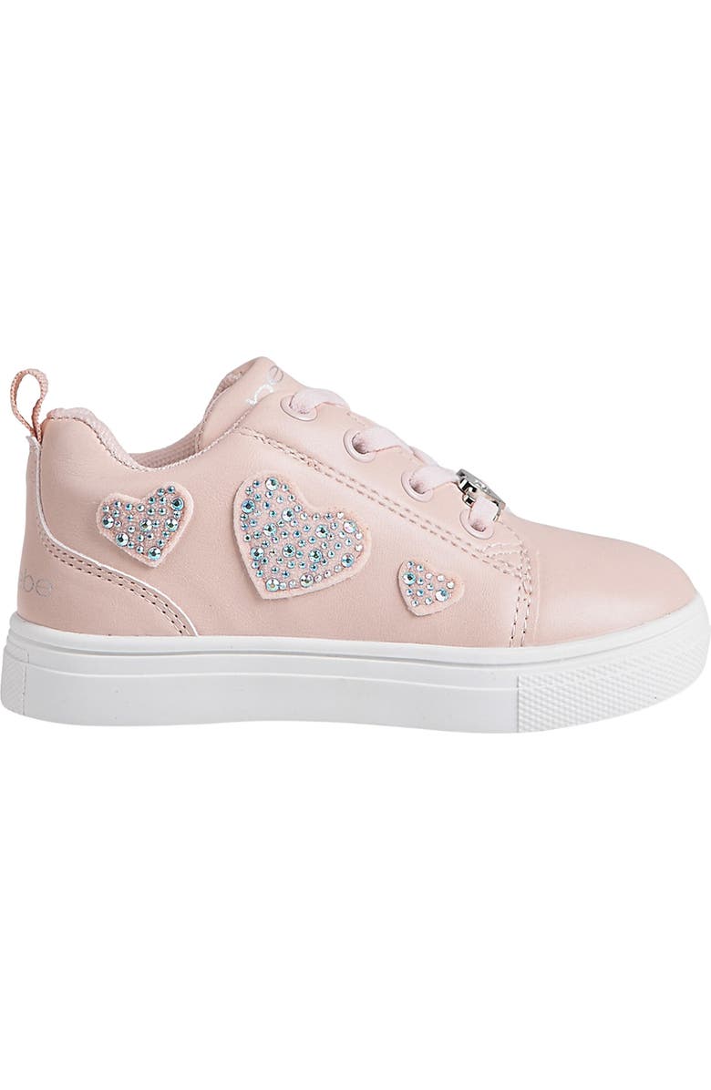 bebe Kids' Heart Sneaker, Alternate, color, Blush