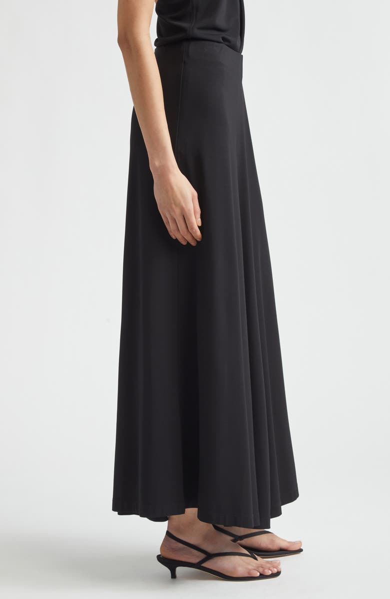 TOTEME Flared Jersey Maxi Skirt, Alternate, color, Black