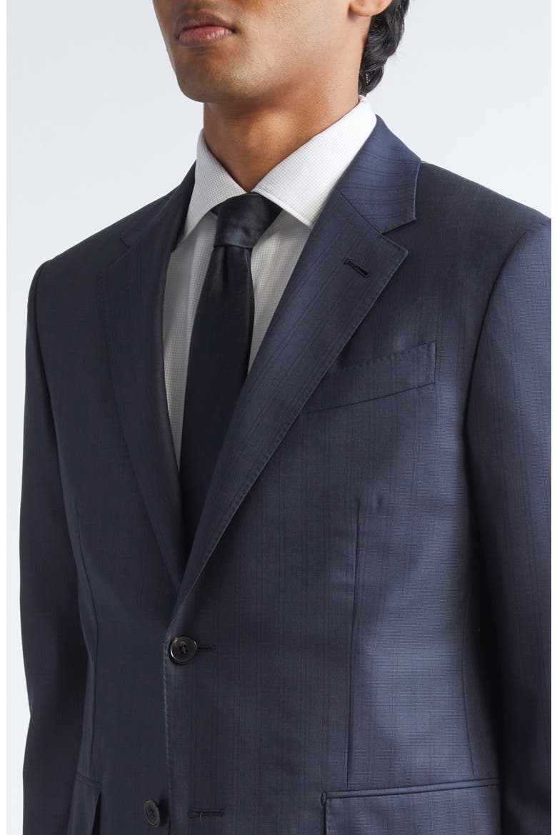 Regular Fit Dark Blue Pinstripe 15milmil15 Wool Suit, Alternate, color, DARK BLUE