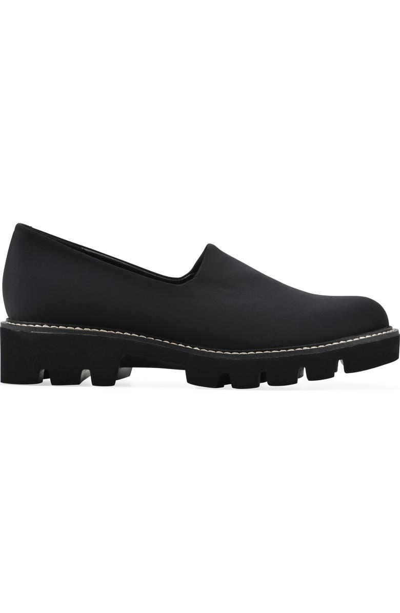 White Mountain Footwear Gianni Lug Sole Loafer, Alternate, color, Black/ Fabric