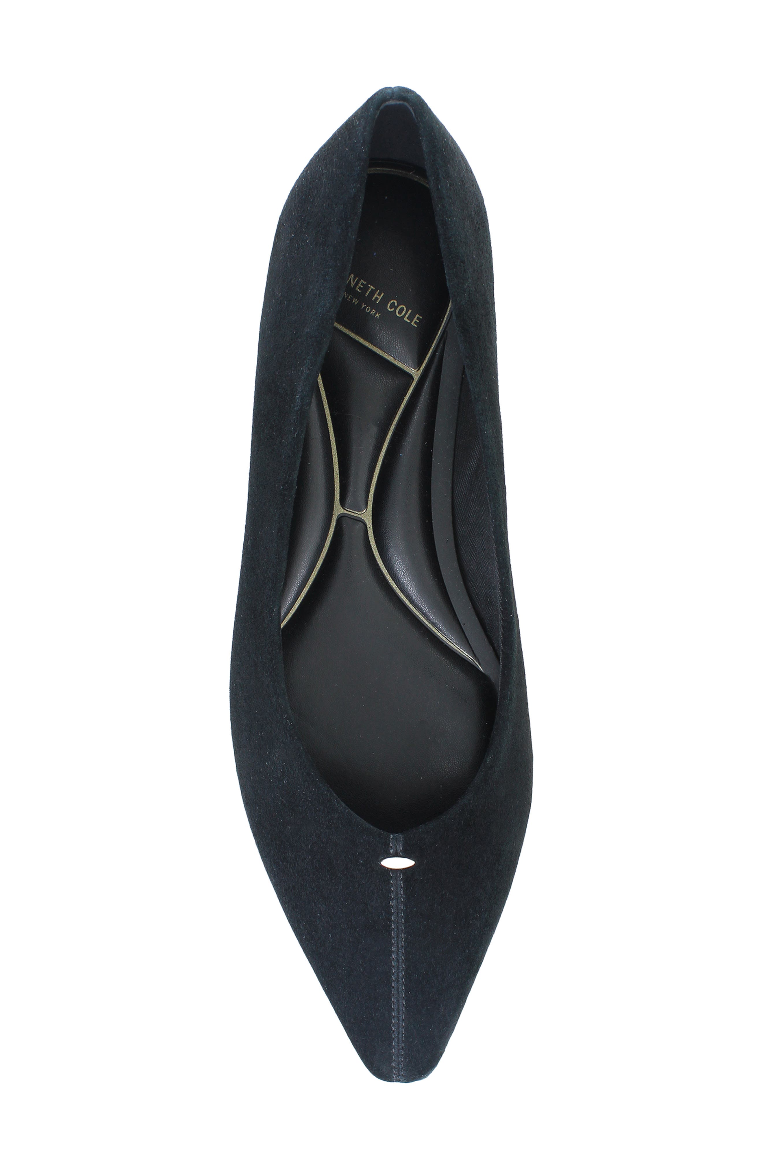 Nala Pointed Toe Flat, Alternate, color, BLACK SUEDE