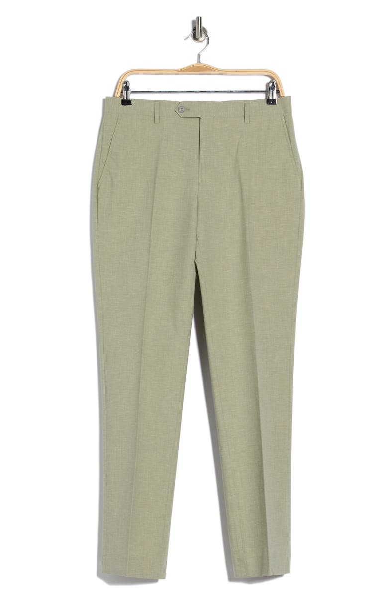 ZANETTI Trim Fit Pants, Main, color, Sage Green
