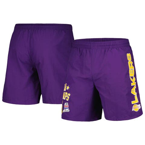 Men's Mitchell & Ness Purple Los Angeles Lakers 1988 Finals Champions Heritage Shorts