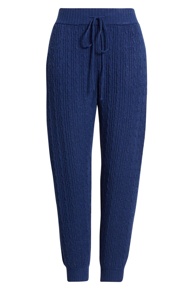 Cable Knit Sweater Joggers, Alternate, color, TWILIGHT