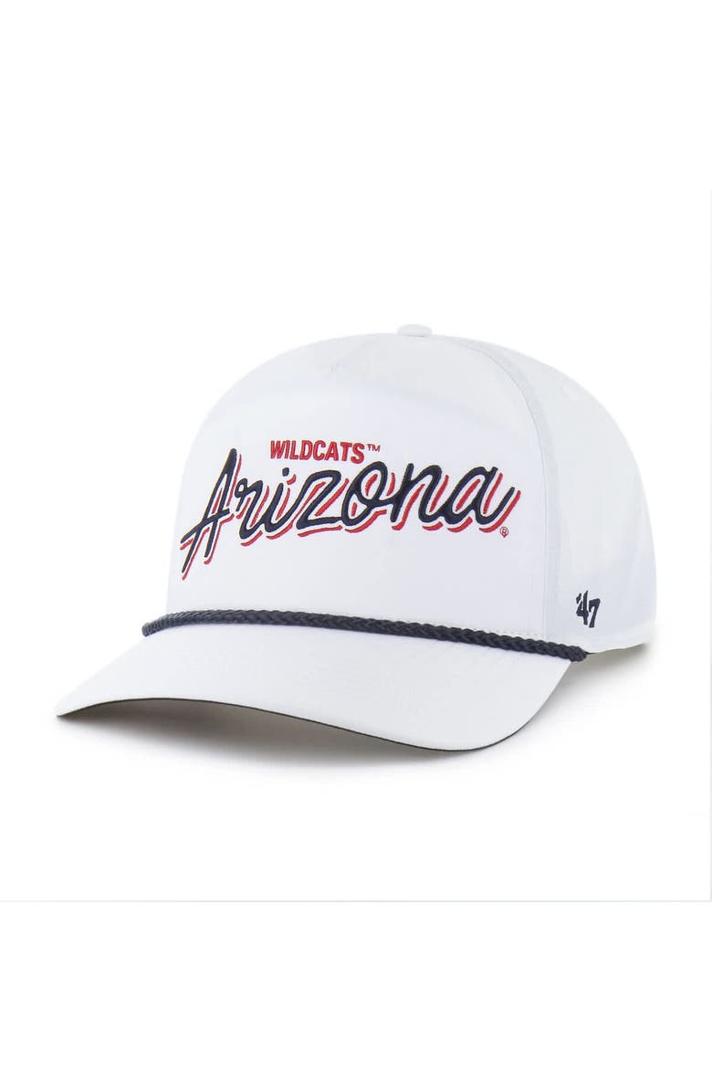 '47 Men's '47 White Arizona Wildcats Fairway Hitch Adjustable Hat, Main, color, White