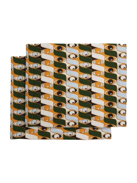 Placemats Set Of 2 (35X45) Third Eye Yellow