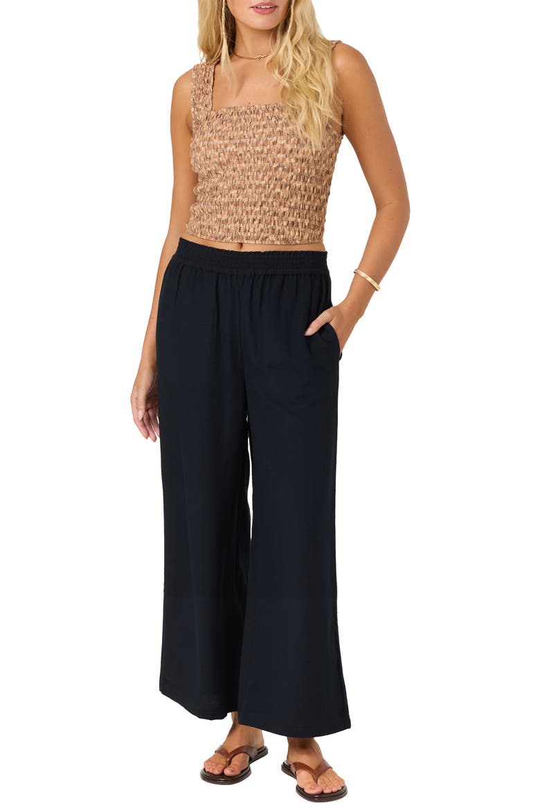 Sanders Wide Leg Pants, Alternate, color, BLACK