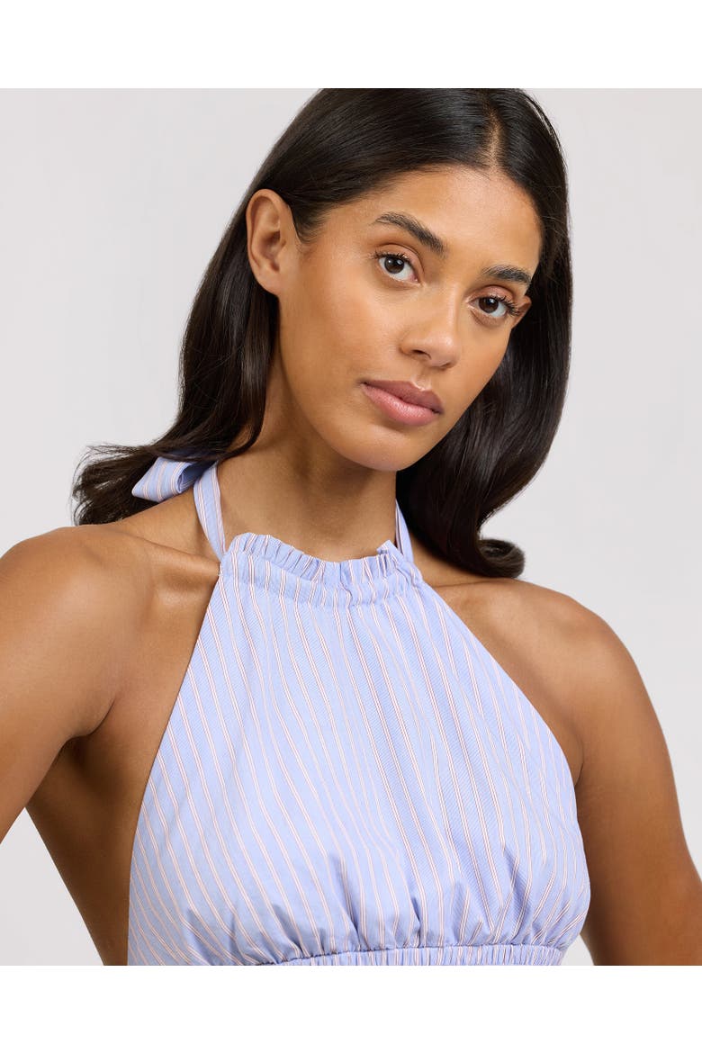 Cotton Smocked Halter Top, Alternate, color, Blue
