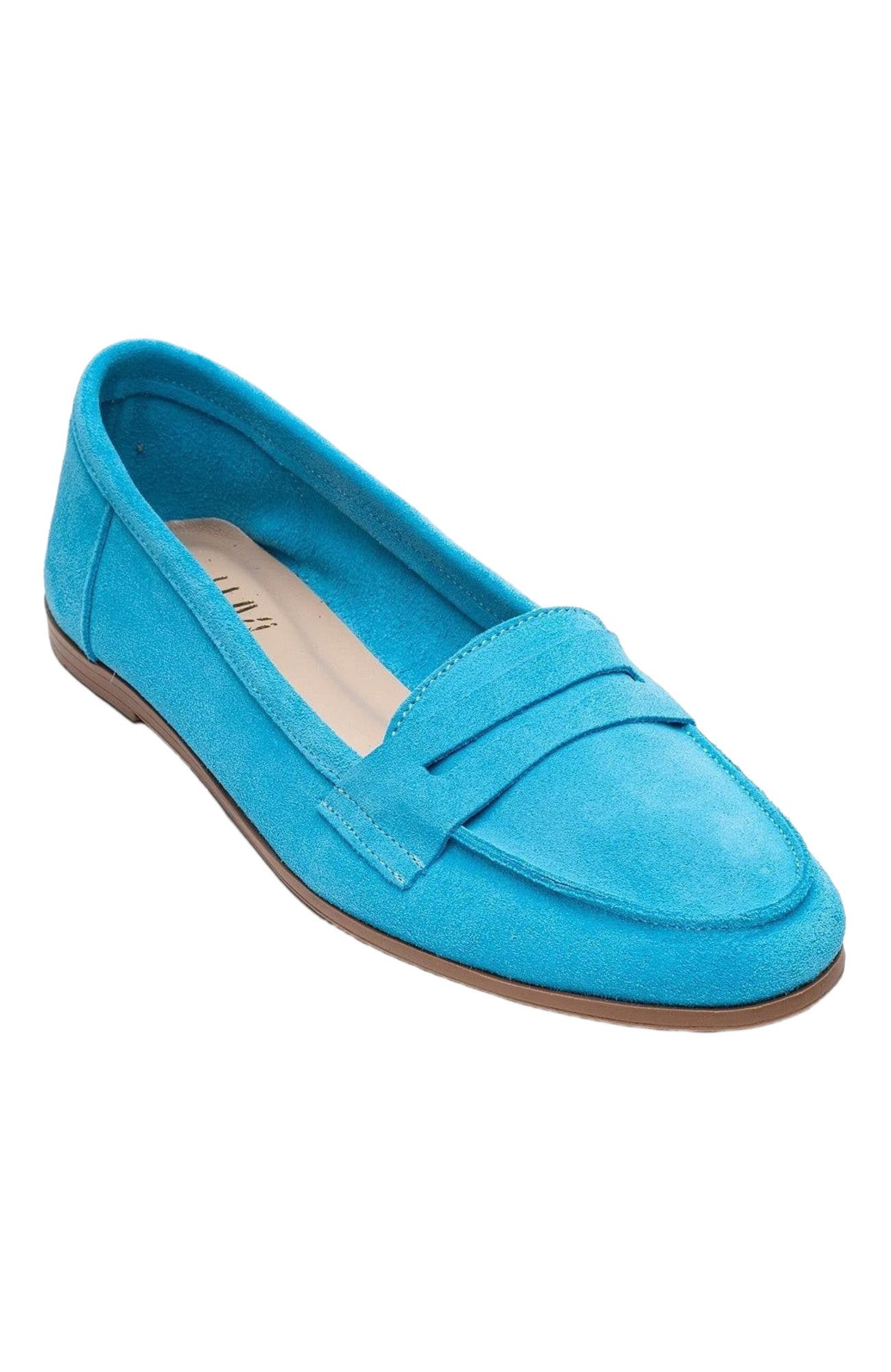  Light Blue Suede Leather