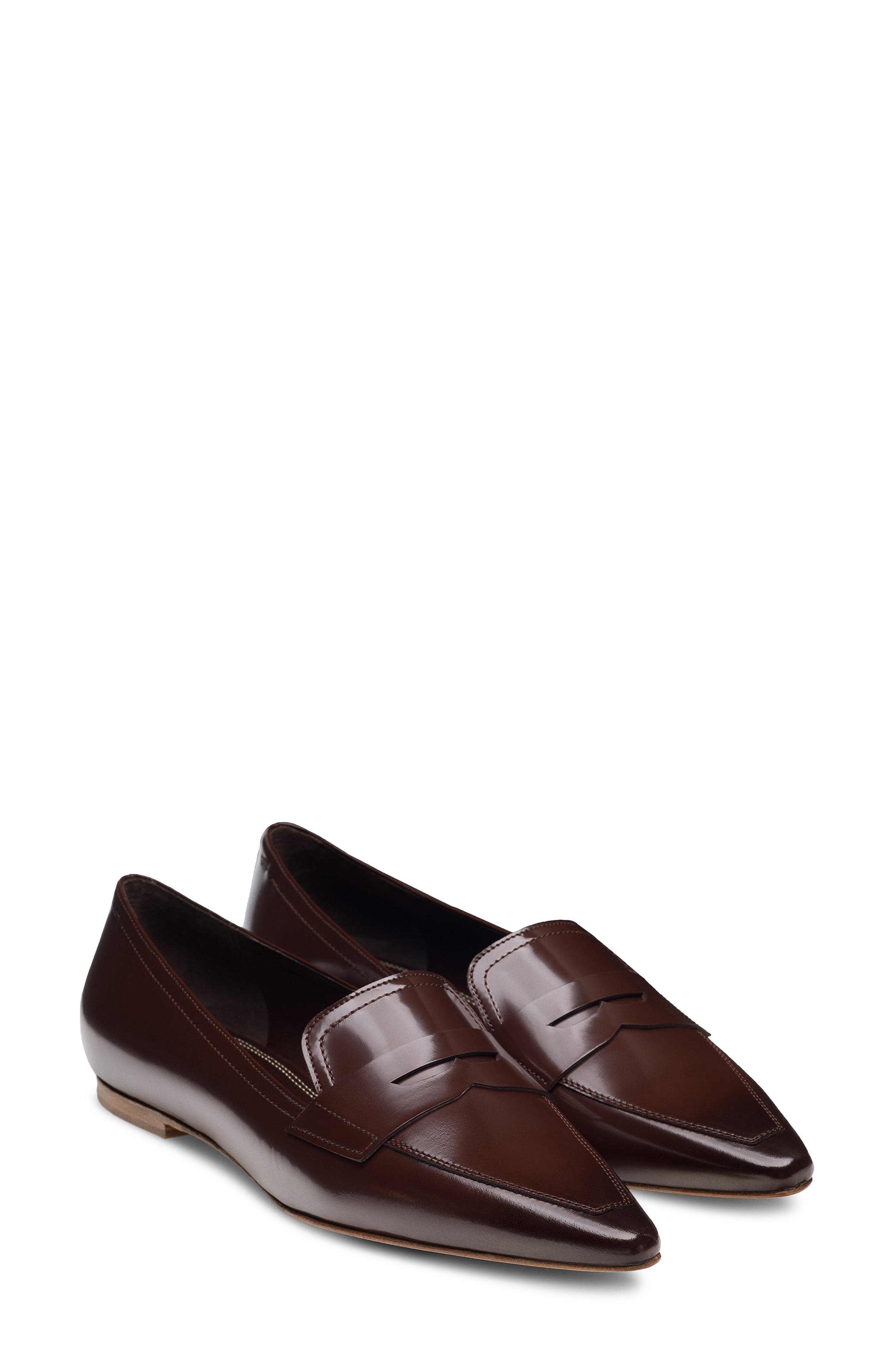 Magnanni Stasia Penny Loafer, Main, color, Brown