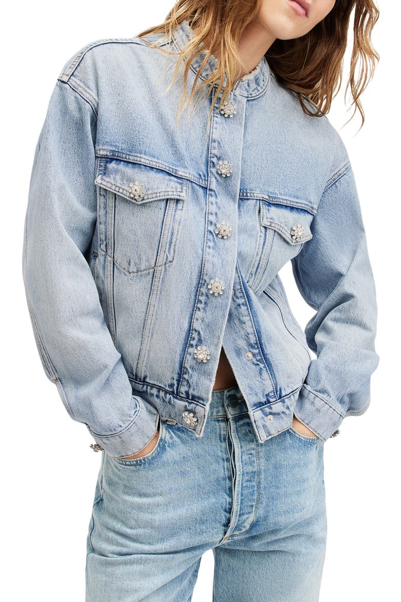 Bella Denim Jacket, Alternate, color, LIGHT INDIGO