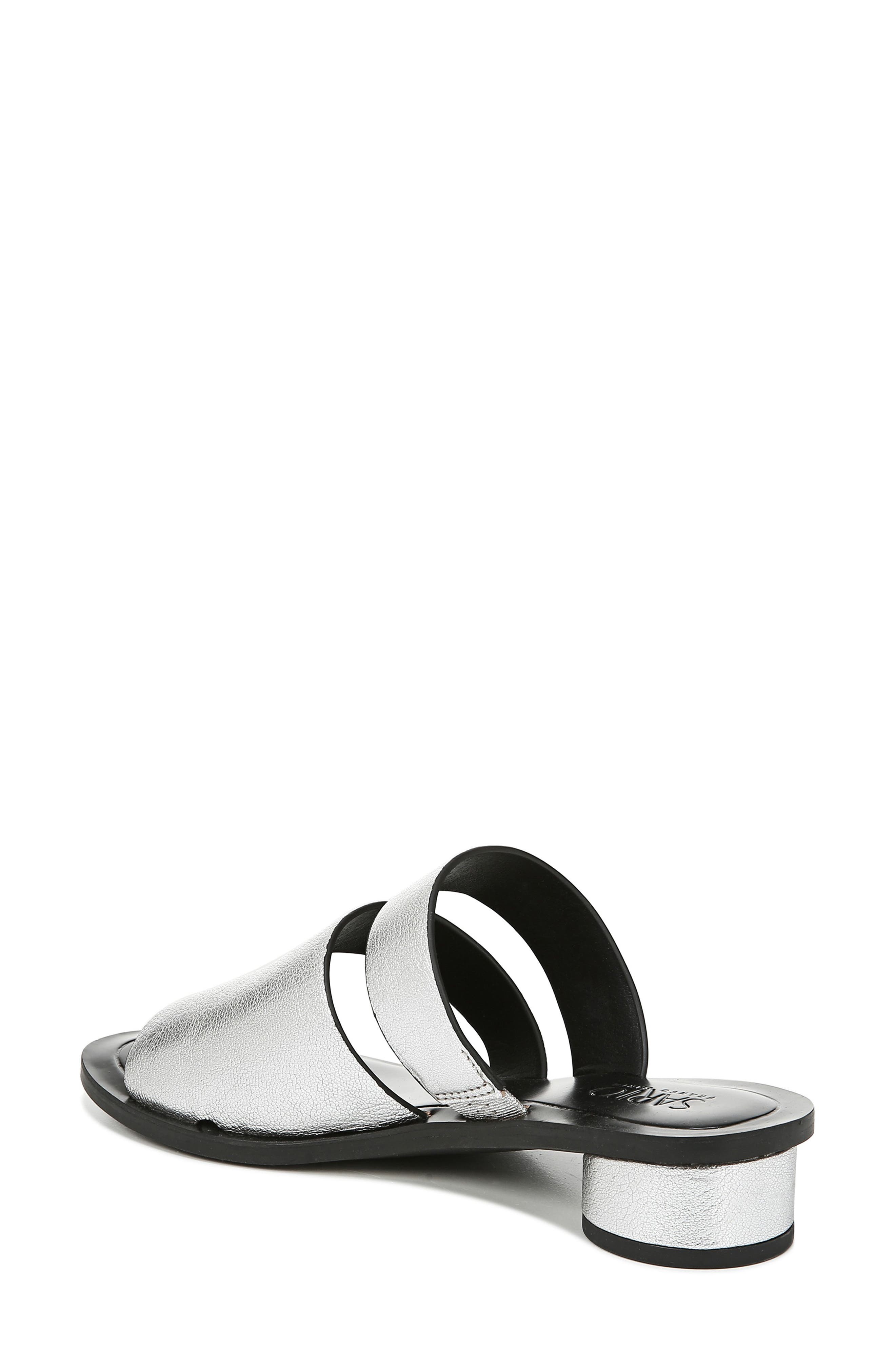 Trixie Slide Sandal, Alternate, color, SILVER LEATHER