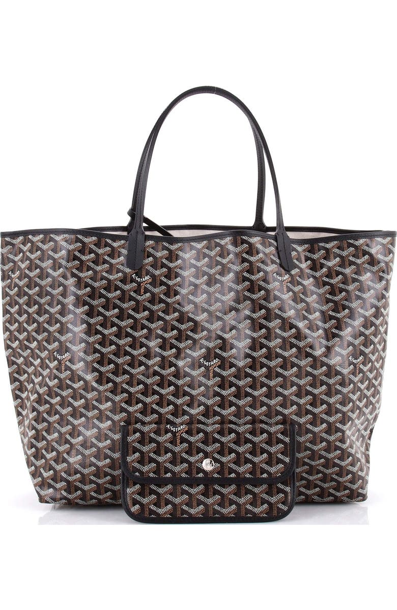 Pre-Owned Goyard Saint Louis Tote Coated Canvas GM, Alternate, color, Black