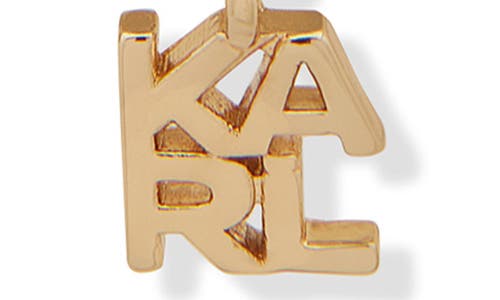 Karl Lagerfeld Crystal Logo Threader Earrings
