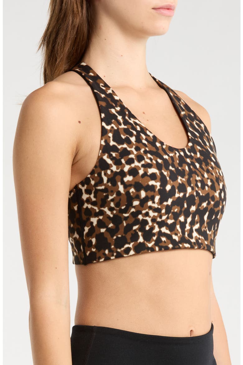 Power Racer Sports Bra, Alternate, color, BROWN OFFBEAT ANIMAL PRINT