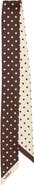 Valentino Garavani Polka Dot Reversible Silk Twill Skinny Scarf