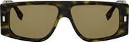 Fendi FF Squared 56mm Rectangular Sunglasses