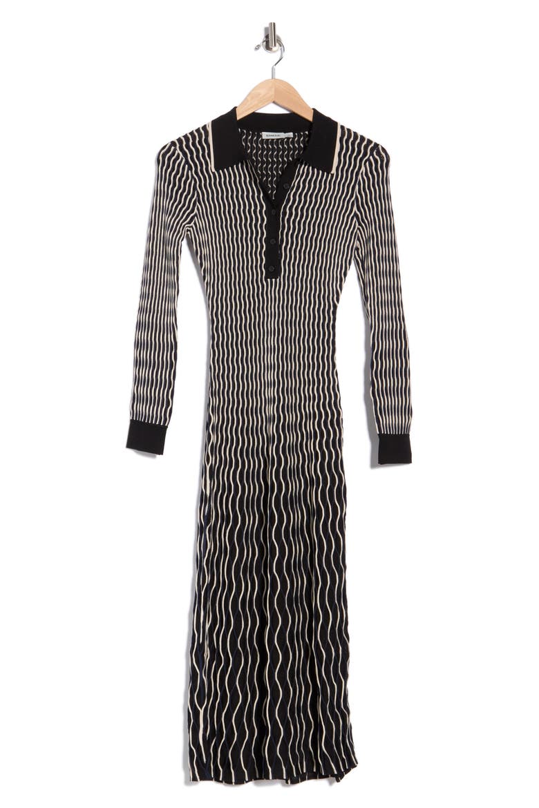 Kassidy Polo Midi Dress, Main, color, BLACK MULTI