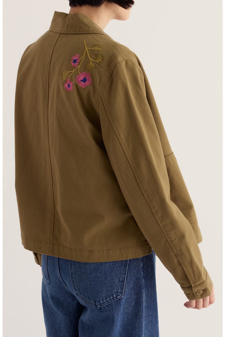 Porth Embroidered Jacket, Alternate, color, FLORA EMBROIDERY FERN MOSS