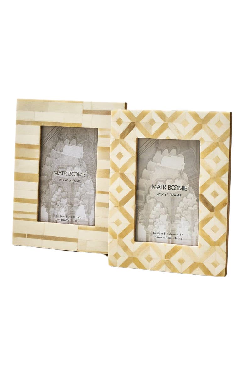 Matr Boomie Dari Sandstone Picture Frame - Hand Carved Bone, Alternate, color, White/Beige - Diamond
