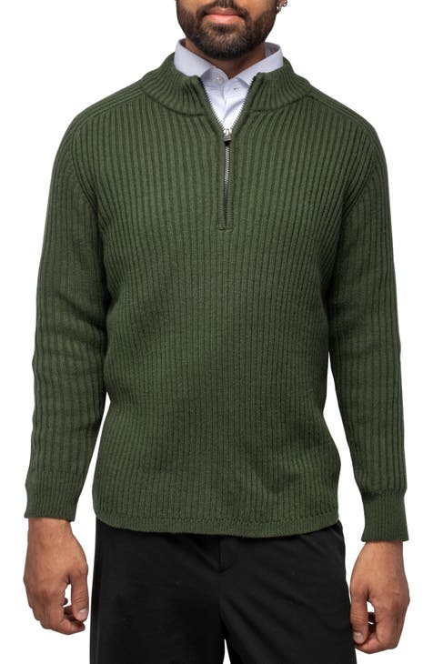 Rib Quarter Zip Sweater