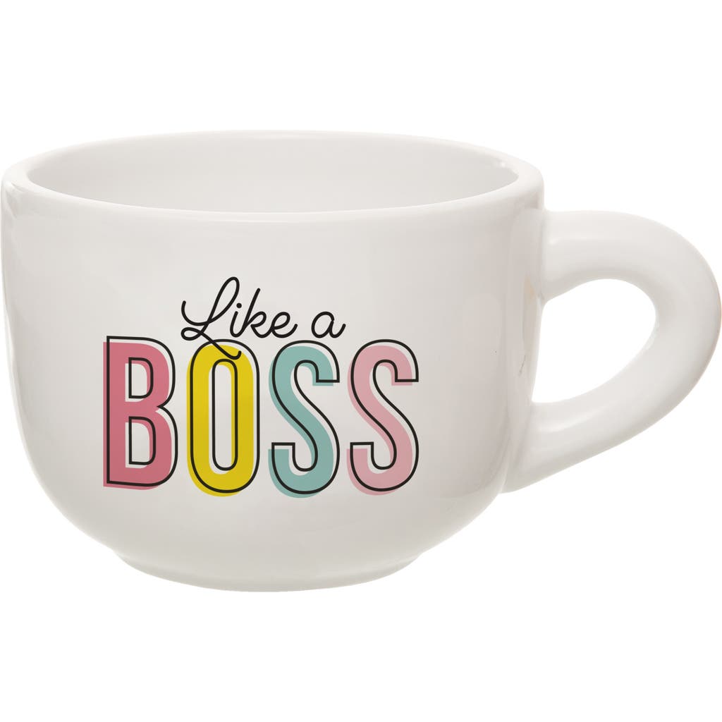 Totalee Gift Boss Large Cappuccino Mug Ceramic White 24 oz