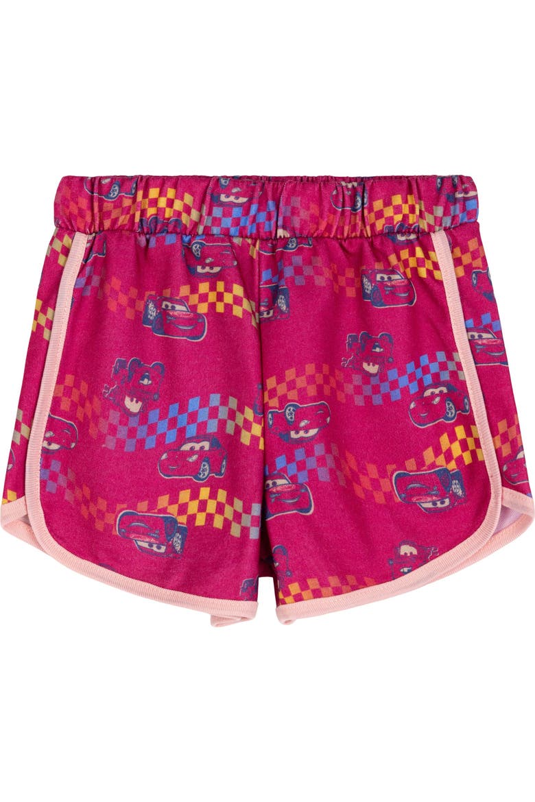 Cars T-Shirt and French Terry Dolphin Shorts Set, Alternate, color, Cars Pink Magenta
