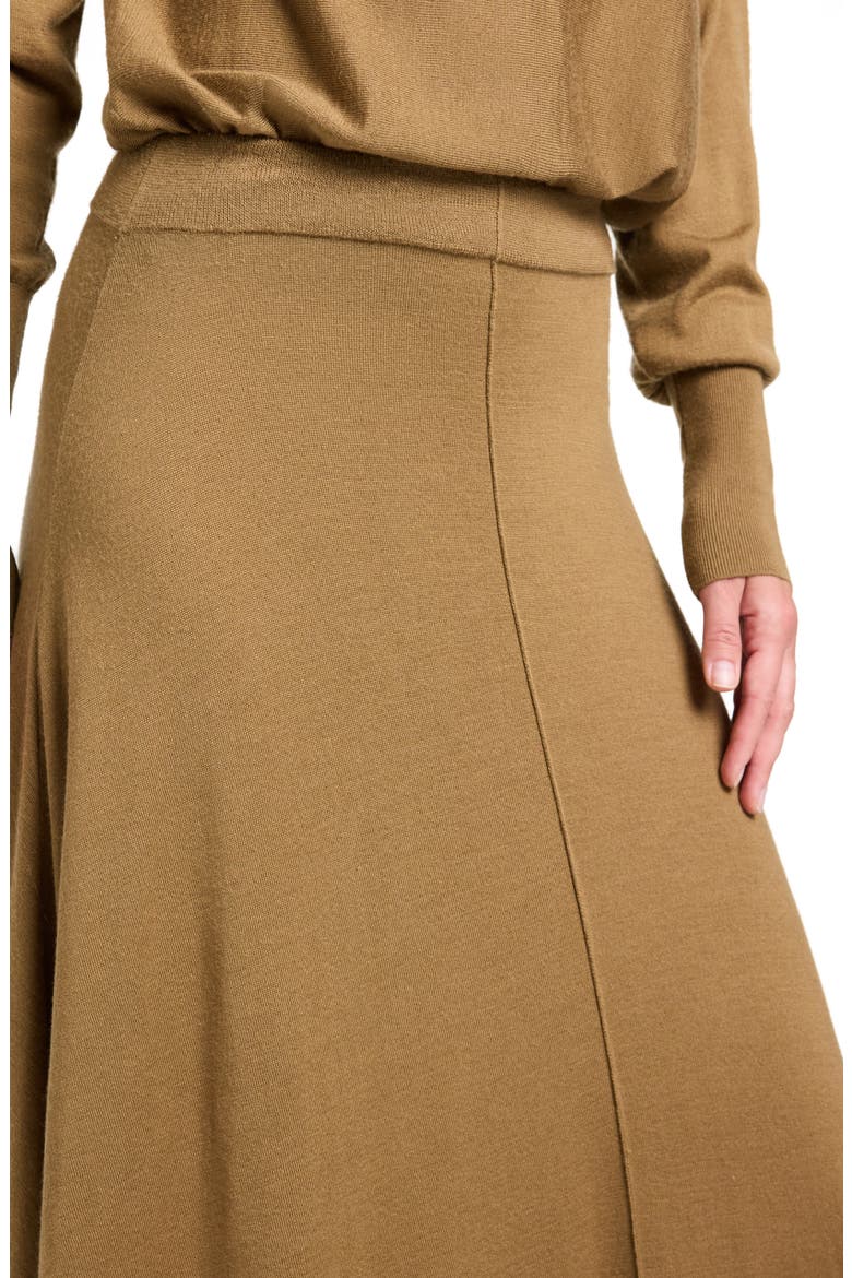 Wool & Silk Handkerchief Hem Knit Maxi Skirt, Alternate, color, ERMINE