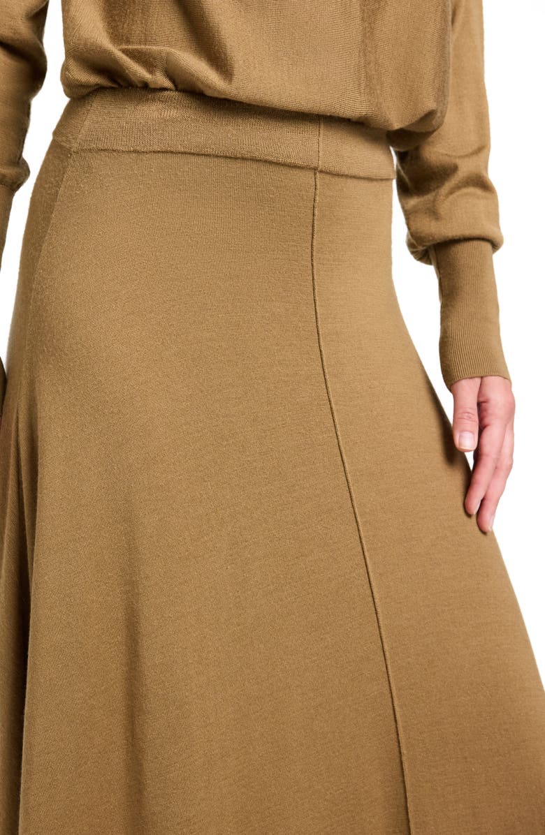 TWP Wool & Silk Handkerchief Hem Knit Maxi Skirt, Alternate, color, Ermine