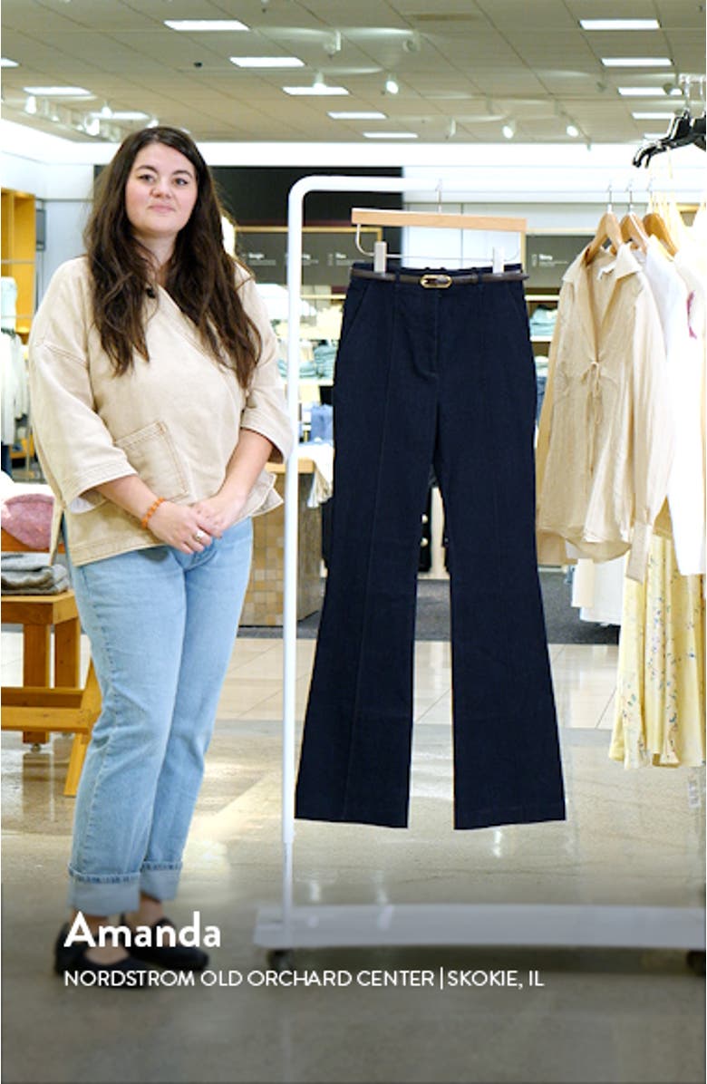Gracie High Waist Pintuck Pleat Belted Jeans, sales video thumbnail