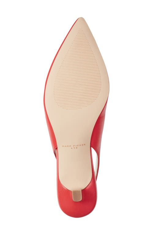 Marc Fisher Ltd Posey Kitten Heel Slingback Pump In Red