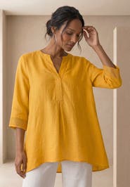 Jessica London Hi Low Linen Tunic