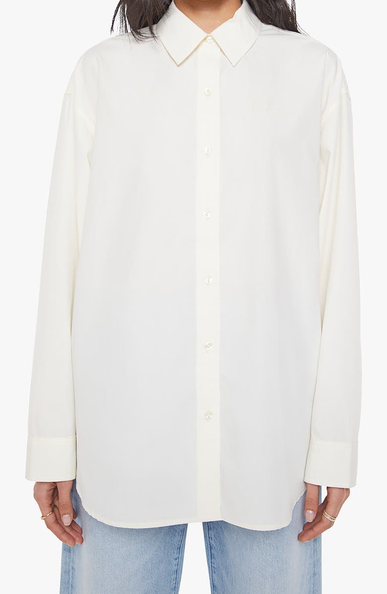 MOTHER The Busy Sunday Shirt, Main, color, Pop Quiz Antique White