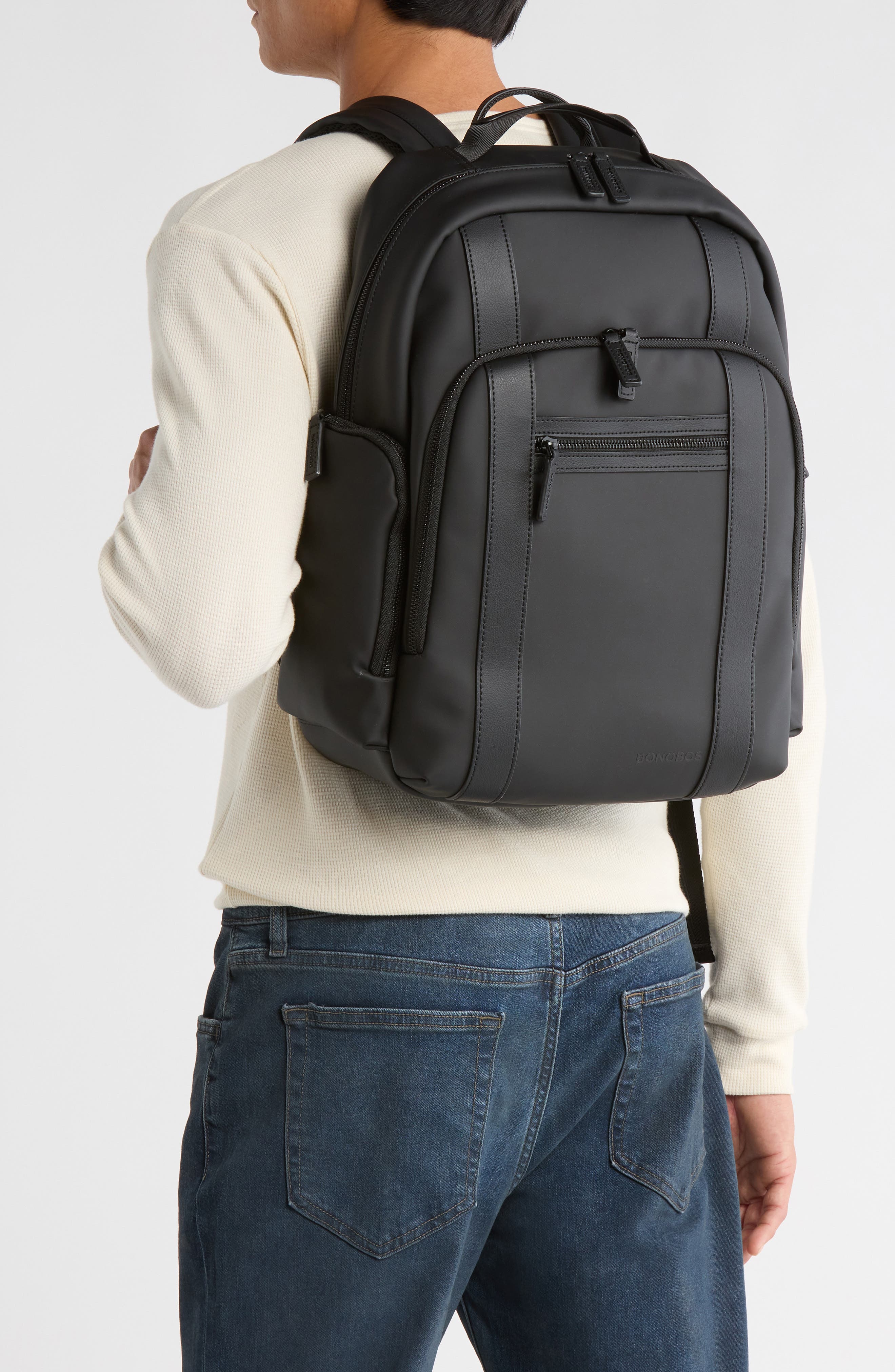 Bonobos Rubberized Computer Backpack, Alternate, color, Black