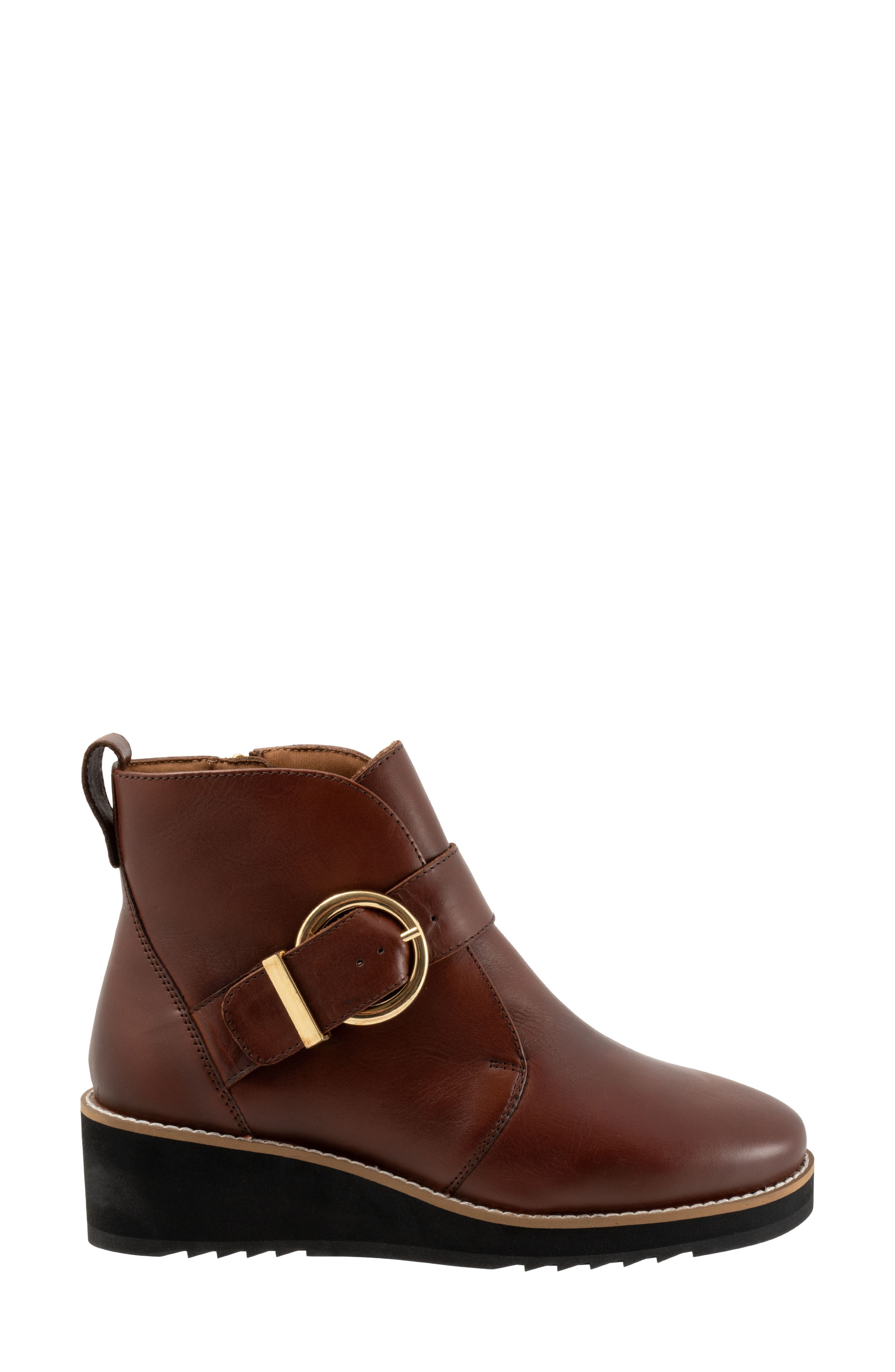 Wendi Platform Wedge Bootie, Alternate, color, COGNAC