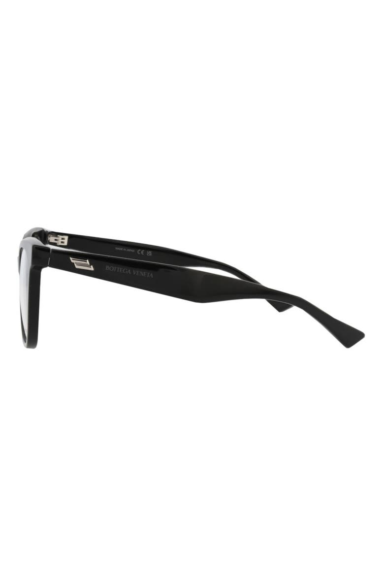 52mm Round Optical Glasses, Alternate, color, BLACK BLACK TRANSPARENT