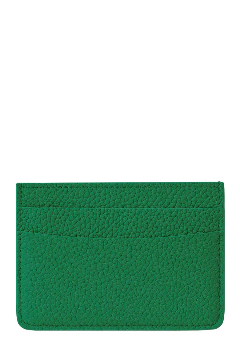 Leather Card Holder, Alternate, color, Emerald Green