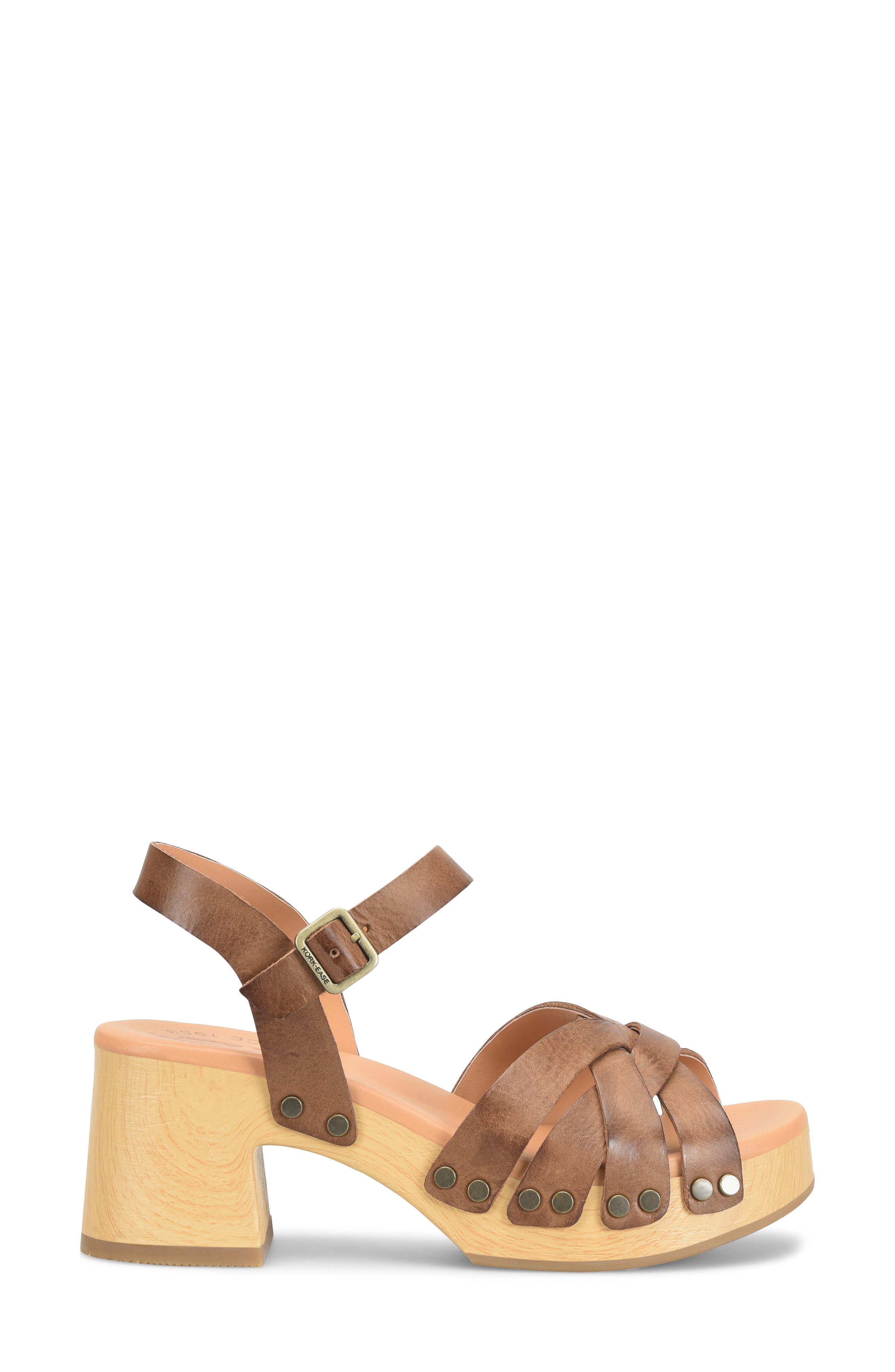 Ester Platform Sandal, Alternate, color, BROWN LEATHER