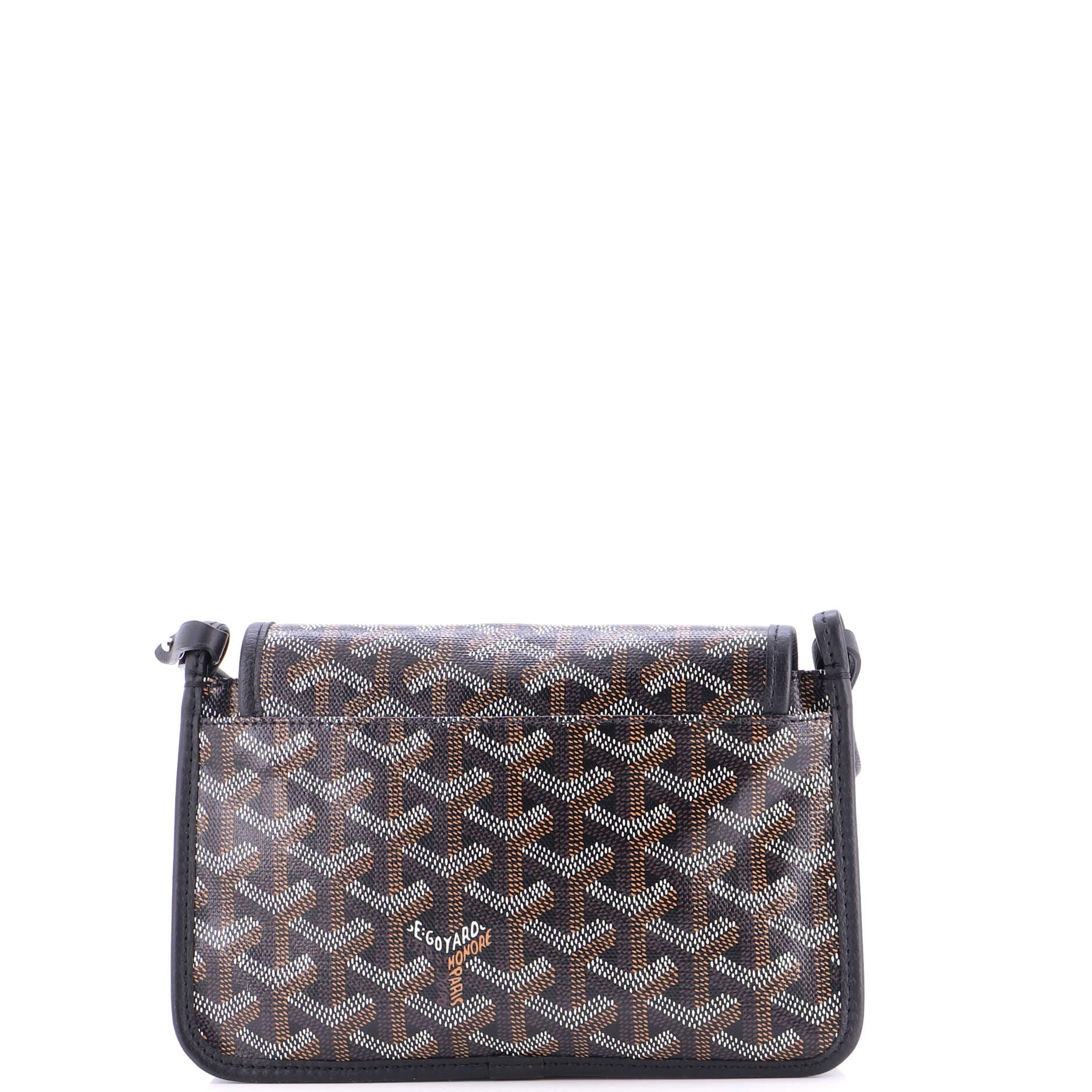 Pre-Owned Goyard Plumet Clutch Wallet Coated Canvas, Alternate, color, Brown