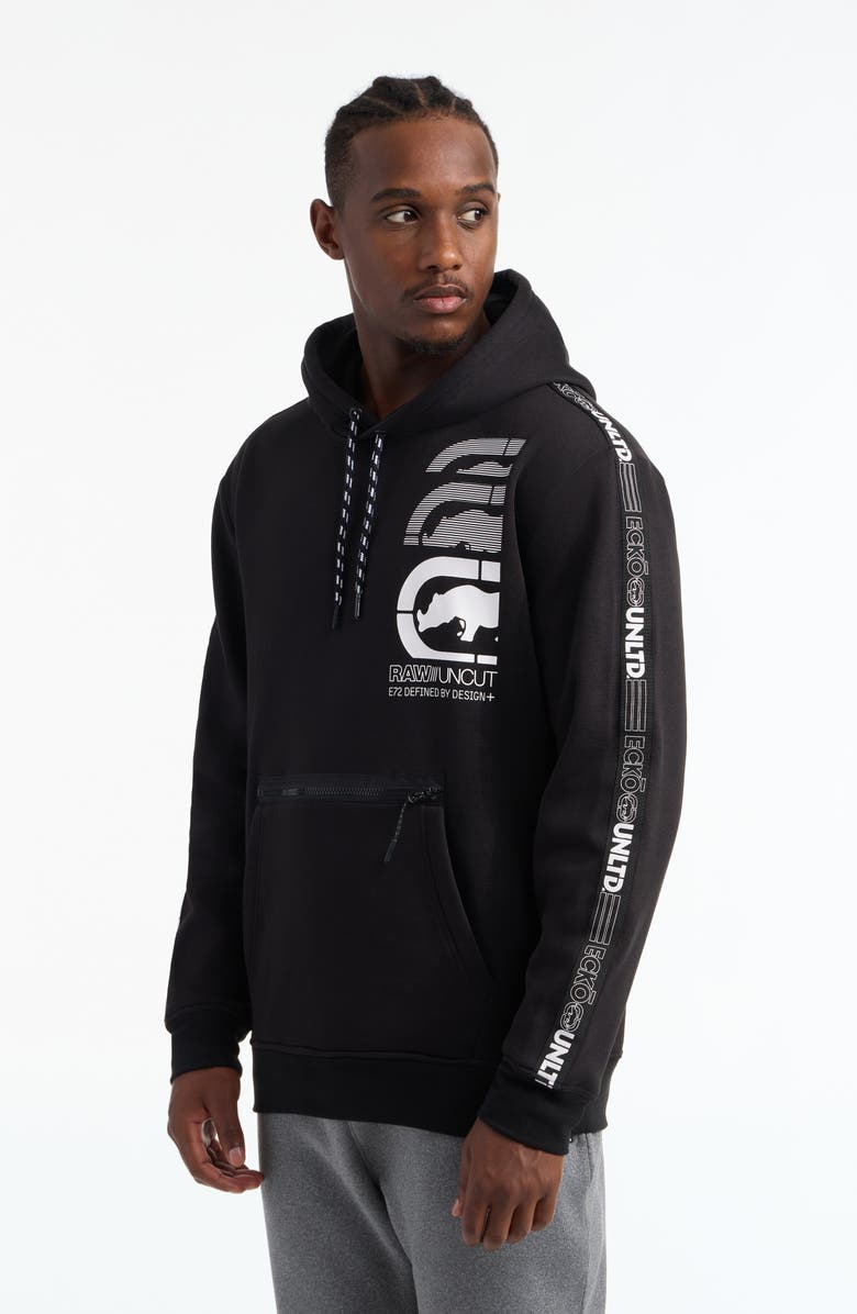 Ecko Unltd. Pop Tape Hoodie, Alternate, color, Black
