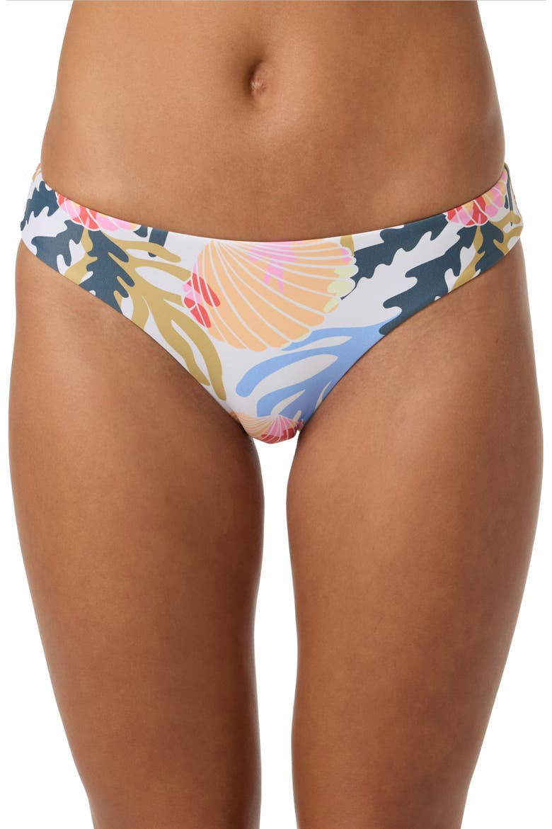 Cora Geometric Bikini Bottoms, Main, color, OFF WHITE MULTI COLORED