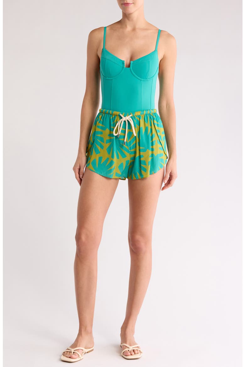 Mitchel Shorts, Main, color, CHARTREUSE / TEAL